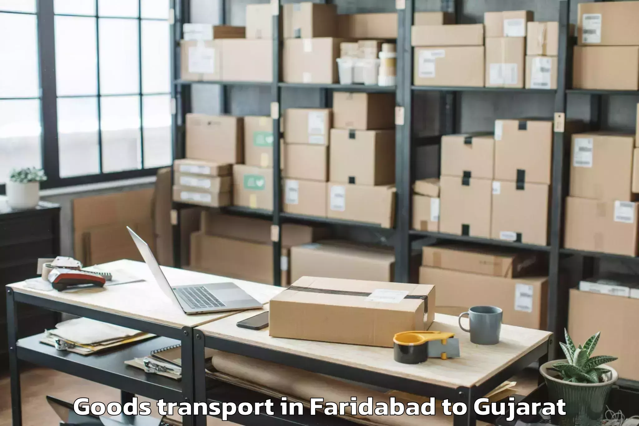 Book Your Faridabad to Thasra Goods Transport Today